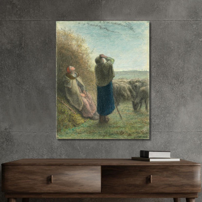 Il Passaggio Delle Oche Selvatiche Jean-François Millet jfm29 quadro stampato su tela