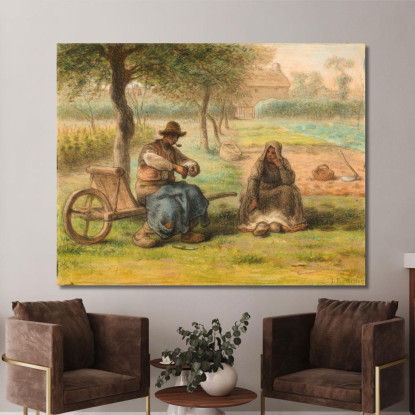 Riposa A Metà Giornata Jean-François Millet jfm30 quadro stampato su tela