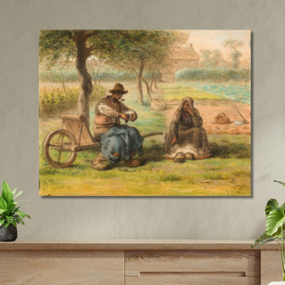 Riposa A Metà Giornata Jean-François Millet jfm30 quadro stampato su tela
