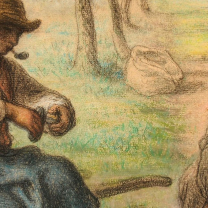 Riposa A Metà Giornata Jean-François Millet jfm30 quadro stampato su tela