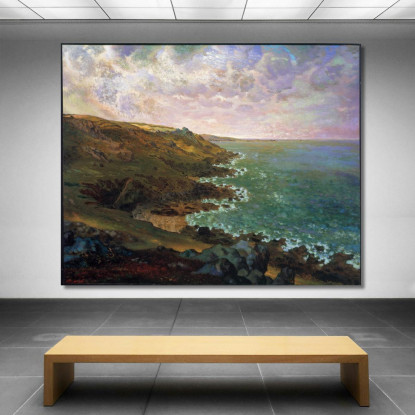 Le Scogliere Di Gréville Le Scogliere Di Gréville Jean-François Millet jfm33 quadro stampato su tela