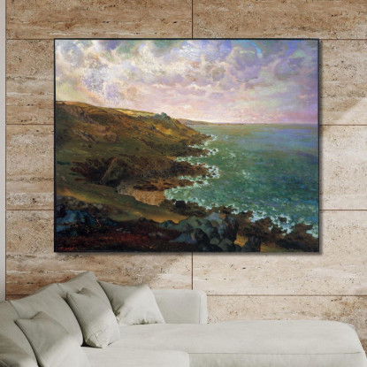 Le Scogliere Di Gréville Le Scogliere Di Gréville Jean-François Millet jfm33 quadro stampato su tela