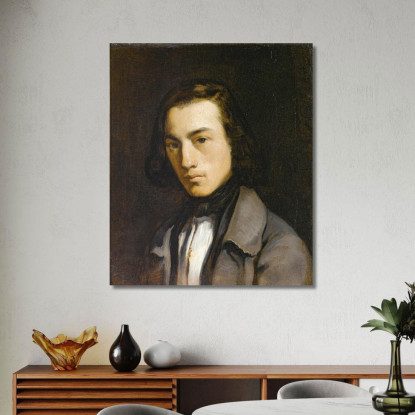 Ritratto Di Un Giovane Ritratto Di Un Giovane Jean-François Millet jfm47 quadro stampato su tela