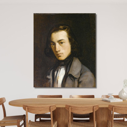 Ritratto Di Un Giovane Ritratto Di Un Giovane Jean-François Millet jfm47 quadro stampato su tela