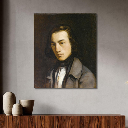 Ritratto Di Un Giovane Ritratto Di Un Giovane Jean-François Millet jfm47 quadro stampato su tela
