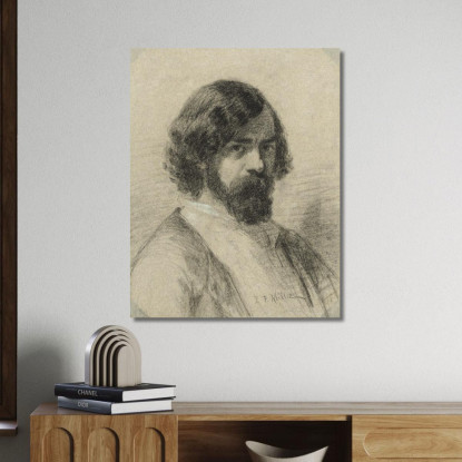 Ritratto Di Narcisse Virgile Diaz De La Peña Jean-François Millet jfm52 quadro stampato su tela