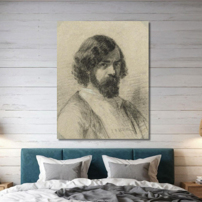 Ritratto Di Narcisse Virgile Diaz De La Peña Jean-François Millet jfm52 quadro stampato su tela