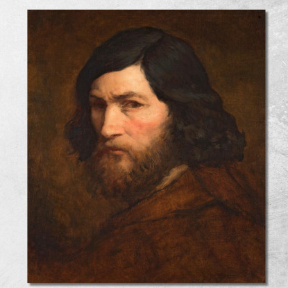 Auto Ritratto Jean-François Millet jfm58 quadro stampato su tela