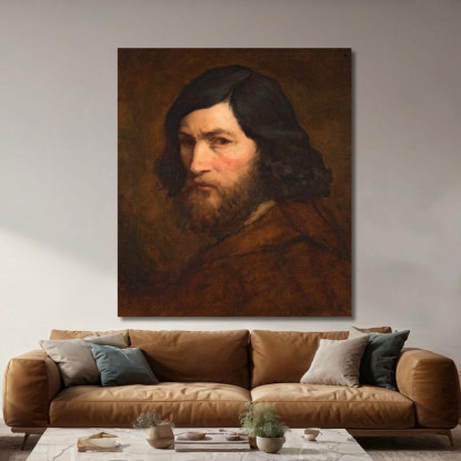 Auto Ritratto Jean-François Millet jfm58 quadro stampato su tela