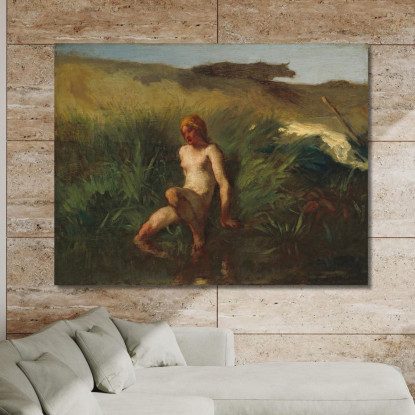 La Bagnante Jean-François Millet jfm67 quadro stampato su tela