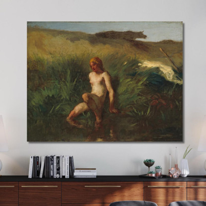 La Bagnante Jean-François Millet jfm67 quadro stampato su tela