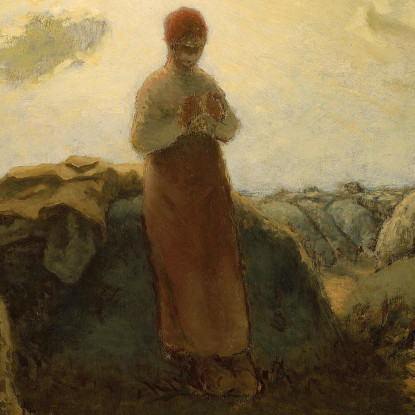 Il Custode Del Gregge Jean-François Millet jfm69 quadro stampato su tela