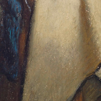 La Pastorella Che Lavora A Maglia Jean-François Millet jfm72 quadro stampato su tela