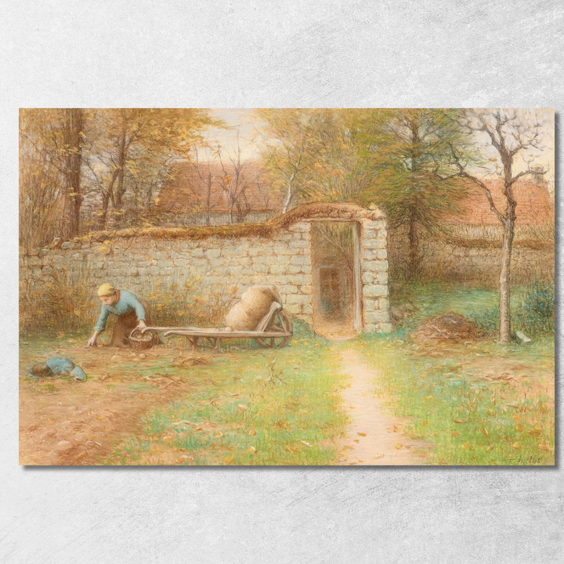 La Vecchia Casa A Barbizon Jean-François Millet jfm75 quadro stampato su tela