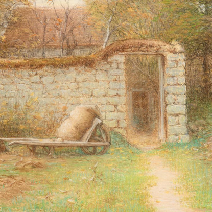 La Vecchia Casa A Barbizon Jean-François Millet jfm75 quadro stampato su tela