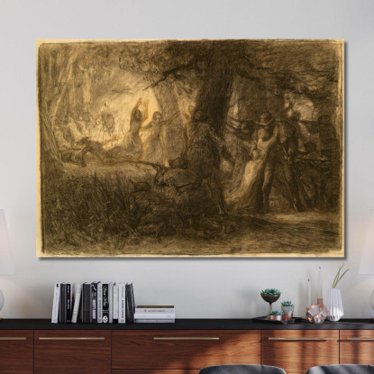Il Salvataggio Delle Figlie Di Daniel Boone E Richard Callaway Jean-François Millet jfm76 quadro stampato su tela