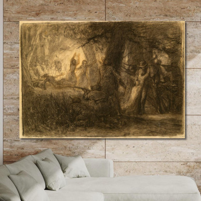 Il Salvataggio Delle Figlie Di Daniel Boone E Richard Callaway Jean-François Millet jfm76 quadro stampato su tela