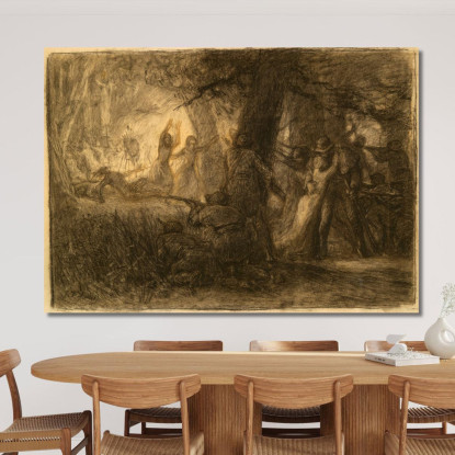 Il Salvataggio Delle Figlie Di Daniel Boone E Richard Callaway Jean-François Millet jfm76 quadro stampato su tela