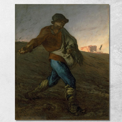Il Seminatore Jean-François Millet jfm79 quadro stampato su tela