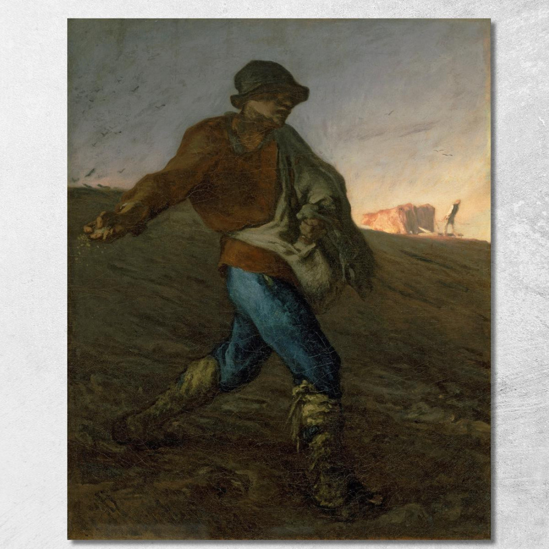 Il Seminatore Jean-François Millet jfm79 quadro stampato su tela