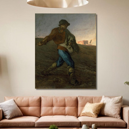 Il Seminatore Jean-François Millet jfm79 quadro stampato su tela