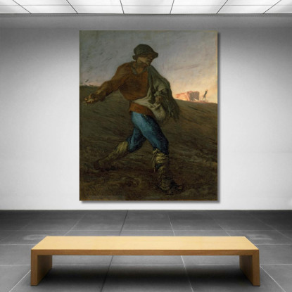 Il Seminatore Jean-François Millet jfm79 quadro stampato su tela