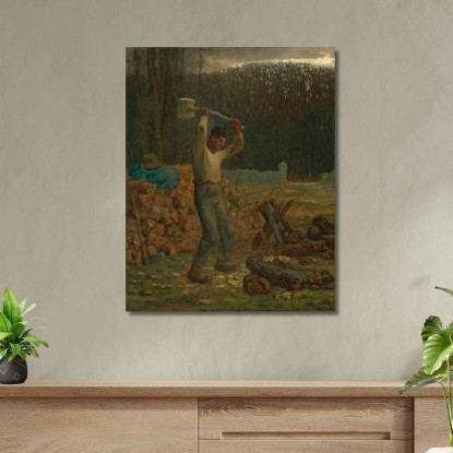 Il Taglialegna Jean-François Millet jfm80 quadro stampato su tela
