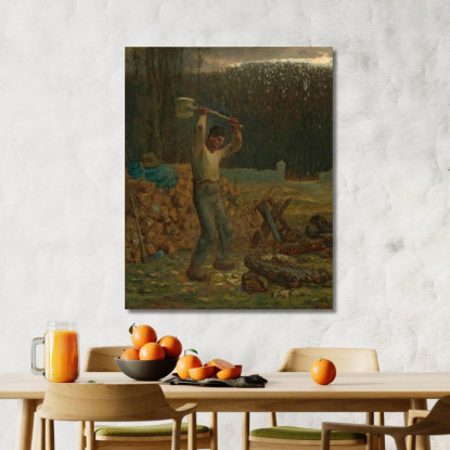 Il Taglialegna Jean-François Millet jfm80 quadro stampato su tela