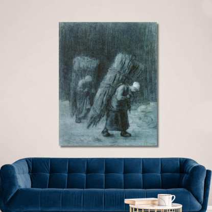 Donne Che Trasportano Fascine Jean-François Millet jfm92 quadro stampato su tela