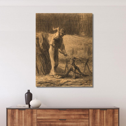 Fascioni Di Rifinitura Del Taglialegna Jean-François Millet jfm93 quadro stampato su tela