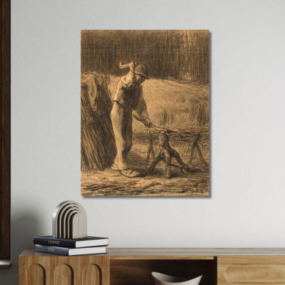 Fascioni Di Rifinitura Del Taglialegna Jean-François Millet jfm93 quadro stampato su tela