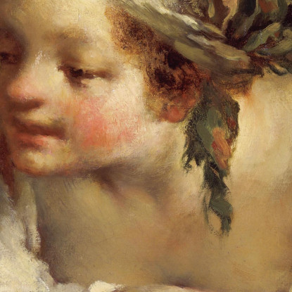 Giovane Donna Jean-François Millet jfm95 quadro stampato su tela