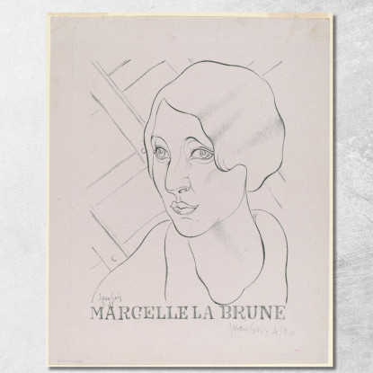 Marcelle La Bruna Juan Gris jgr53 quadro stampato su tela