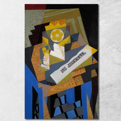 Giornale E Piatto Di Frutta Juan Gris jgr56 quadro stampato su tela