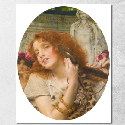 Baccante Lawrence Alma-Tadema lat15 quadro stampato su tela