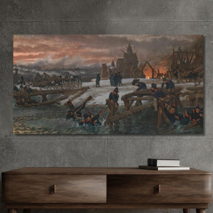 Il Capitano Benthien Sulla Beresina Lawrence Alma-Tadema lat16 quadro stampato su tela