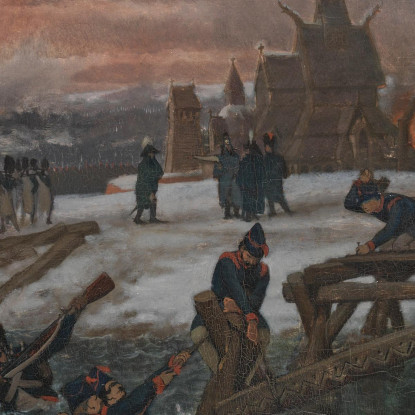 Il Capitano Benthien Sulla Beresina Lawrence Alma-Tadema lat16 quadro stampato su tela