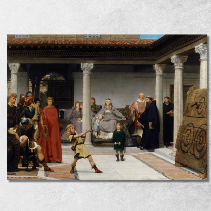 Istruzione Dei Figli Di Clodoveo Lawrence Alma-Tadema lat18 quadro stampato su tela