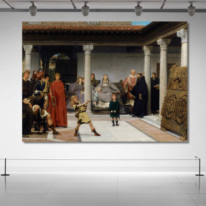 Istruzione Dei Figli Di Clodoveo Lawrence Alma-Tadema lat18 quadro stampato su tela