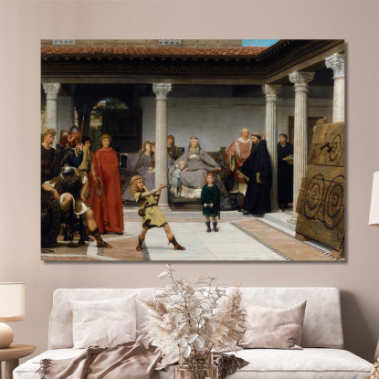 Istruzione Dei Figli Di Clodoveo Lawrence Alma-Tadema lat18 quadro stampato su tela