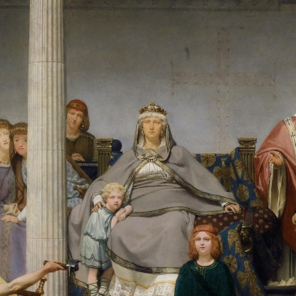 Istruzione Dei Figli Di Clodoveo Lawrence Alma-Tadema lat18 quadro stampato su tela