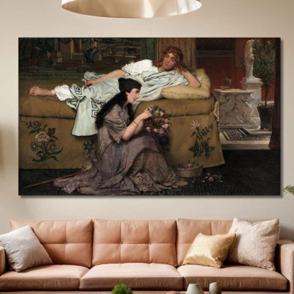Glauco E Nidia Lawrence Alma-Tadema lat21 quadro stampato su tela