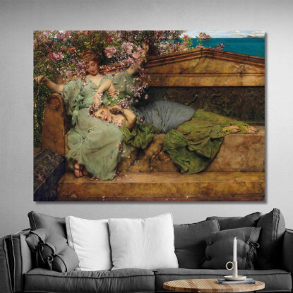 In Un Giardino Di Rose Lawrence Alma-Tadema lat23 quadro stampato su tela