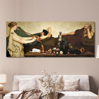 La Siesta O Scena Pompeiana Lawrence Alma-Tadema lat24 quadro stampato su tela