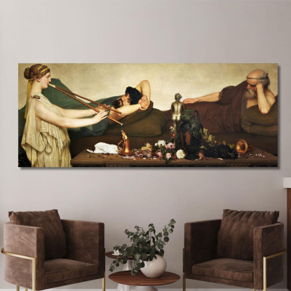 La Siesta O Scena Pompeiana Lawrence Alma-Tadema lat24 quadro stampato su tela