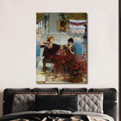 La Catena Ingioiellata Dell'Amore L'Anello Di Fidanzamento Lawrence Alma-Tadema lat26 quadro stampato su tela