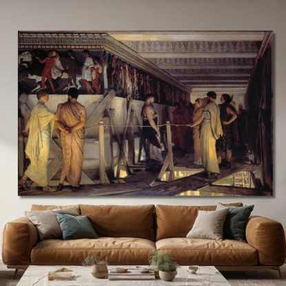 Fidia E Il Fregio Del Partenone Lawrence Alma-Tadema lat30 quadro stampato su tela