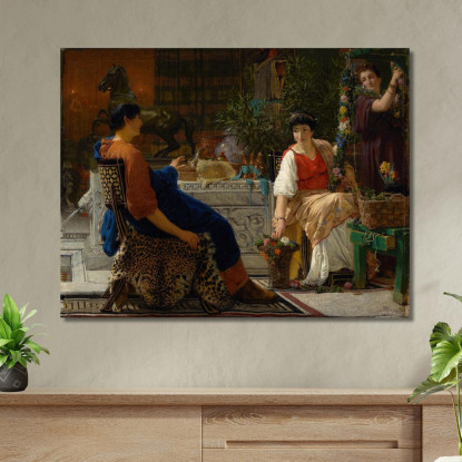 I Preparativi Per Le Feste La Ghirlanda Di Fiori Lawrence Alma-Tadema lat32 quadro stampato su tela