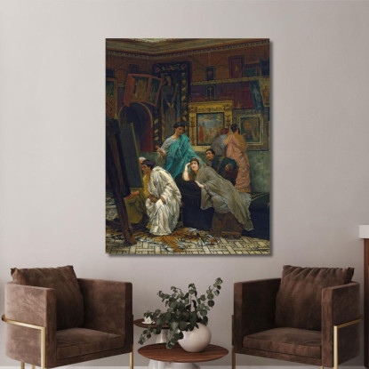 Il Collezionista Di Quadri Al Tempo Di Augusto Lawrence Alma-Tadema lat39 quadro stampato su tela