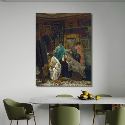 Il Collezionista Di Quadri Al Tempo Di Augusto Lawrence Alma-Tadema lat39 quadro stampato su tela